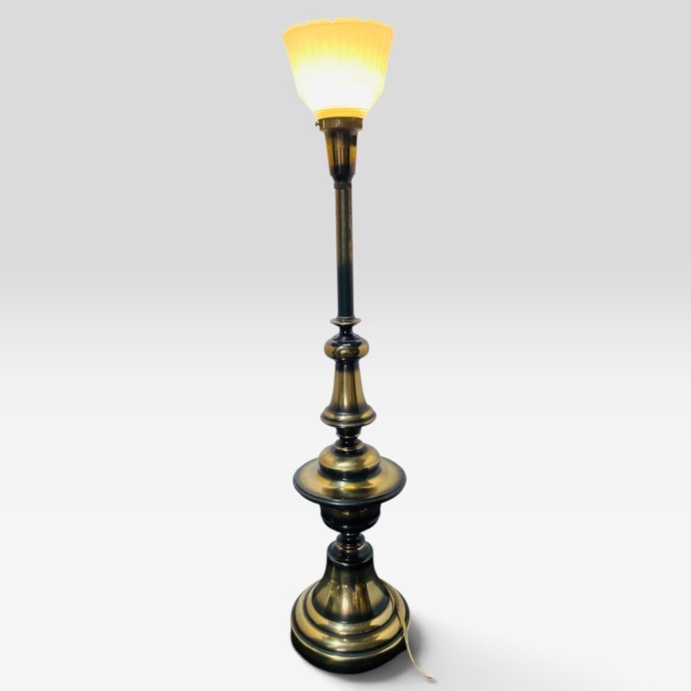 Rembrandt Lamps Masterpieces Brass Table Lamp Gold Torchiere Vintage Tested